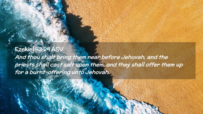 Picture 02 - Ezekiel 43:24 ASV Desktop Wallpaper - And thou shalt bring them near before Jehovah, - Desktop Bible Verse Wallpaper
