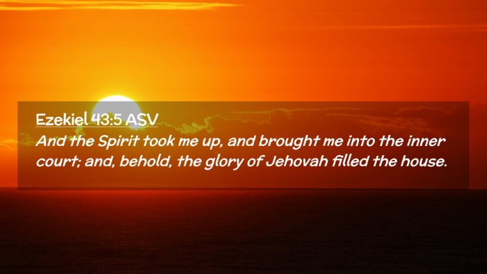 Picture 02 - Ezekiel 43:5 ASV Desktop Wallpaper - And the Spirit took me up, and brought me into - Desktop Bible Verse Wallpaper