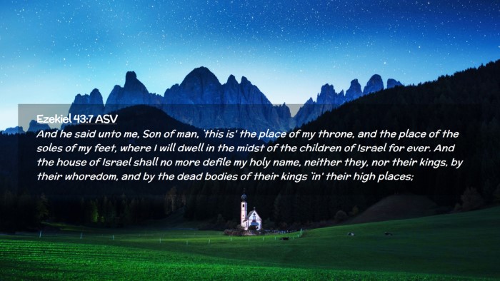 Picture 02 - Ezekiel 43:7 ASV Desktop Wallpaper - And he said unto me, Son of man, `this is' the - Desktop Bible Verse Wallpaper