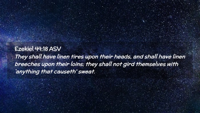 Picture 02 - Ezekiel 44:18 ASV Desktop Wallpaper - They shall have linen tires upon their heads, and - Desktop Bible Verse Wallpaper