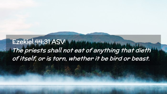 Picture 02 - Ezekiel 44:31 ASV Desktop Wallpaper - The priests shall not eat of anything that dieth - Desktop Bible Verse Wallpaper