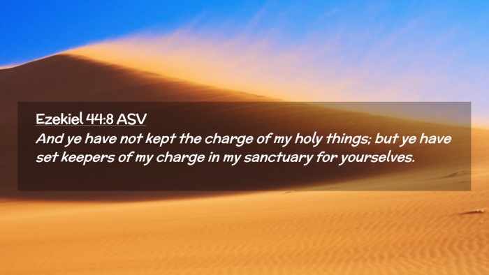 Picture 02 - Ezekiel 44:8 ASV Desktop Wallpaper - And ye have not kept the charge of my holy - Desktop Bible Verse Wallpaper