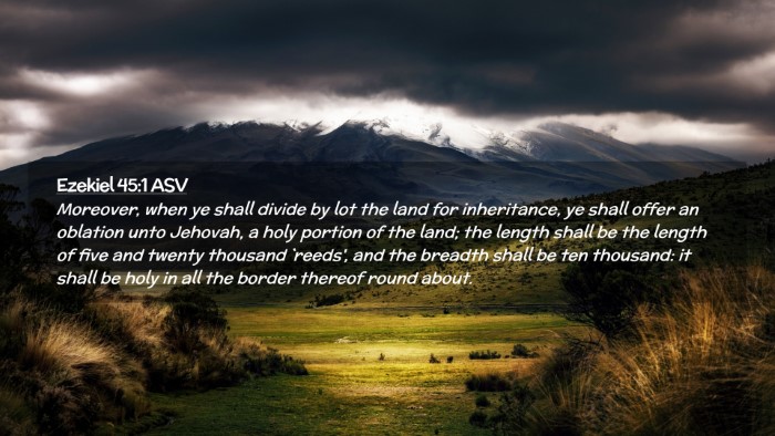 Picture 02 - Ezekiel 45:1 ASV Desktop Wallpaper - Moreover, when ye shall divide by lot the land - Desktop Bible Verse Wallpaper