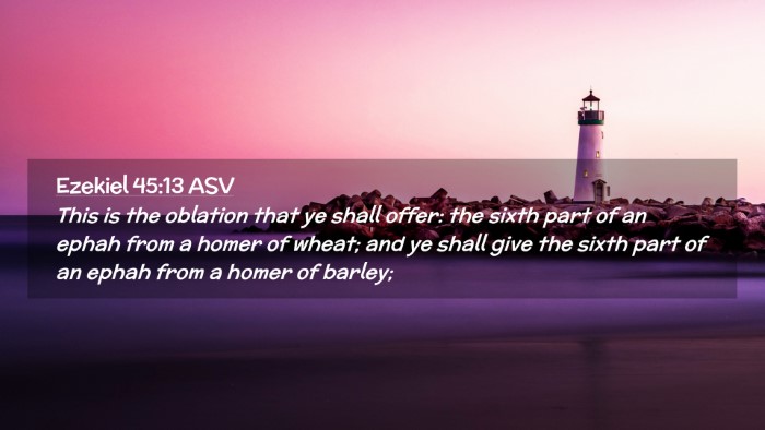 Picture 02 - Ezekiel 45:13 ASV Desktop Wallpaper - This is the oblation that ye shall offer: the - Desktop Bible Verse Wallpaper