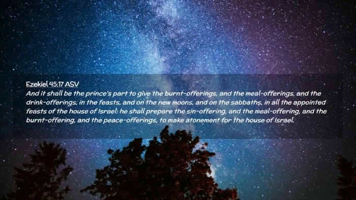 Picture 02 - Ezekiel 45:17 ASV Desktop Wallpaper - And it shall be the prince's part to give the - Desktop Bible Verse Wallpaper