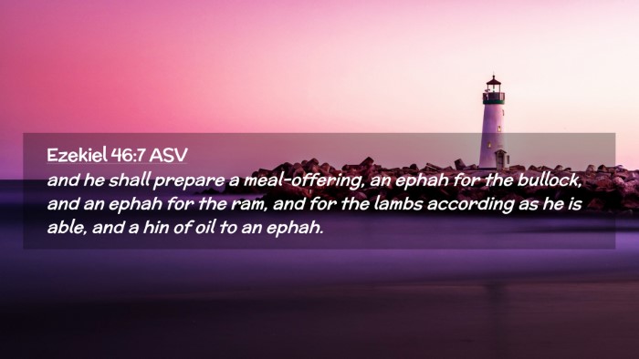Picture 02 - Ezekiel 46:7 ASV Desktop Wallpaper - and he shall prepare a meal-offering, an ephah - Desktop Bible Verse Wallpaper