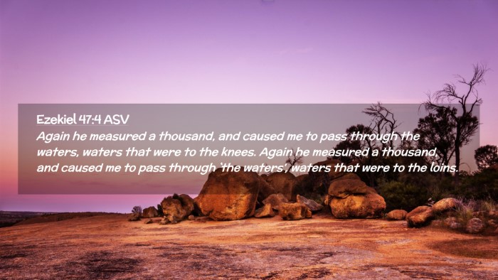 Picture 02 - Ezekiel 47:4 ASV Desktop Wallpaper - Again he measured a thousand, and caused me to - Desktop Bible Verse Wallpaper