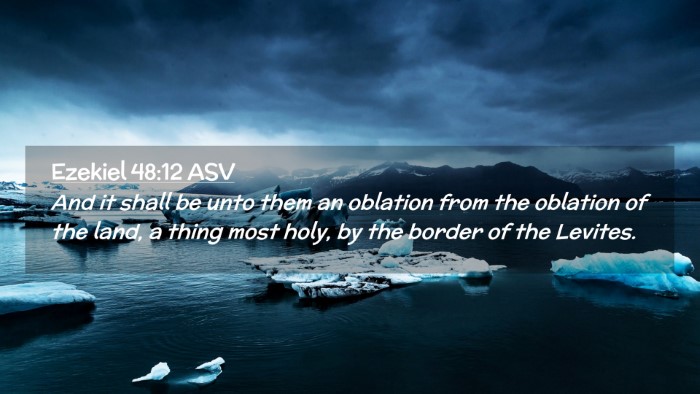 Picture 02 - Ezekiel 48:12 ASV Desktop Wallpaper - And it shall be unto them an oblation from the - Desktop Bible Verse Wallpaper