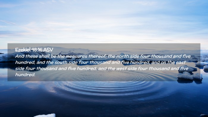 Picture 02 - Ezekiel 48:16 ASV Desktop Wallpaper - And these shall be the measures thereof: the - Desktop Bible Verse Wallpaper