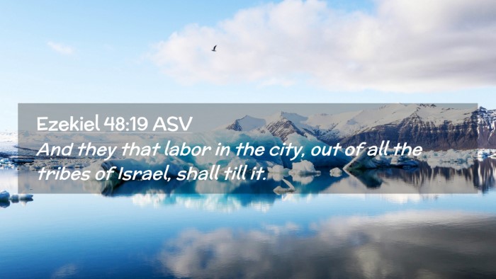 Picture 02 - Ezekiel 48:19 ASV Desktop Wallpaper - And they that labor in the city, out of all the - Desktop Bible Verse Wallpaper