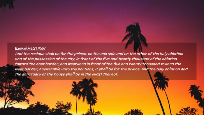Picture 02 - Ezekiel 48:21 ASV Desktop Wallpaper - And the residue shall be for the prince, on the - Desktop Bible Verse Wallpaper