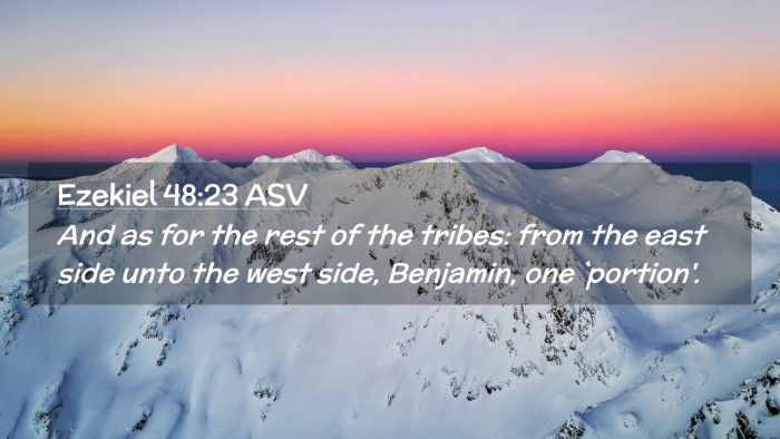 Picture 02 - Ezekiel 48:23 ASV Desktop Wallpaper - And as for the rest of the tribes: from the east - Desktop Bible Verse Wallpaper