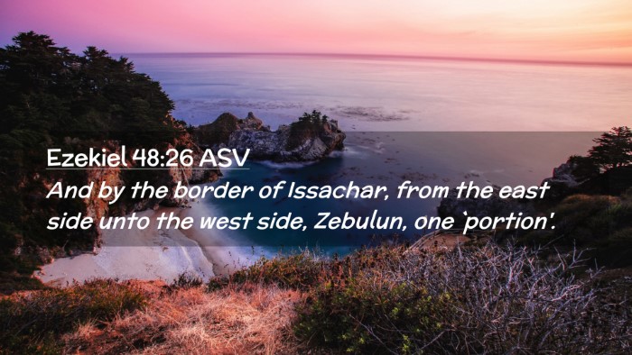 Picture 02 - Ezekiel 48:26 ASV Desktop Wallpaper - And by the border of Issachar, from the east side - Desktop Bible Verse Wallpaper