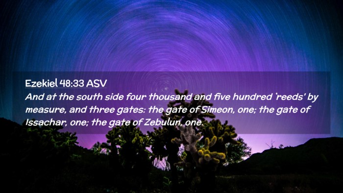 Picture 02 - Ezekiel 48:33 ASV Desktop Wallpaper - And at the south side four thousand and five - Desktop Bible Verse Wallpaper