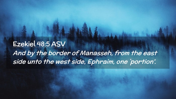 Picture 02 - Ezekiel 48:5 ASV Desktop Wallpaper - And by the border of Manasseh, from the east side - Desktop Bible Verse Wallpaper