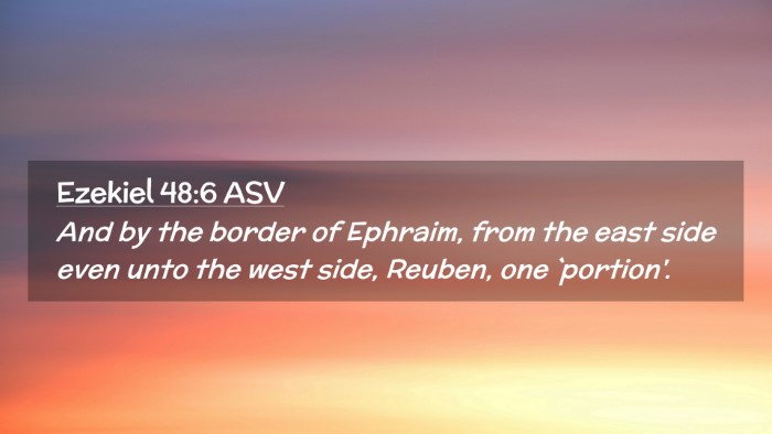 Picture 02 - Ezekiel 48:6 ASV Desktop Wallpaper - And by the border of Ephraim, from the east side - Desktop Bible Verse Wallpaper