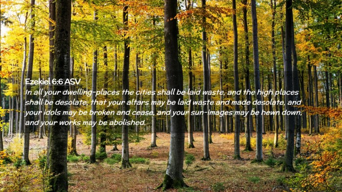 Picture 02 - Ezekiel 6:6 ASV Desktop Wallpaper - In all your dwelling-places the cities shall be - Desktop Bible Verse Wallpaper