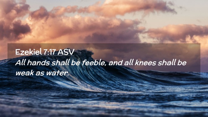 Picture 02 - Ezekiel 7:17 ASV Desktop Wallpaper - All hands shall be feeble, and all knees shall be - Desktop Bible Verse Wallpaper