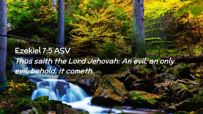 Picture 02 - Ezekiel 7:5 ASV Desktop Wallpaper - Thus saith the Lord Jehovah: An evil, an only - Desktop Bible Verse Wallpaper
