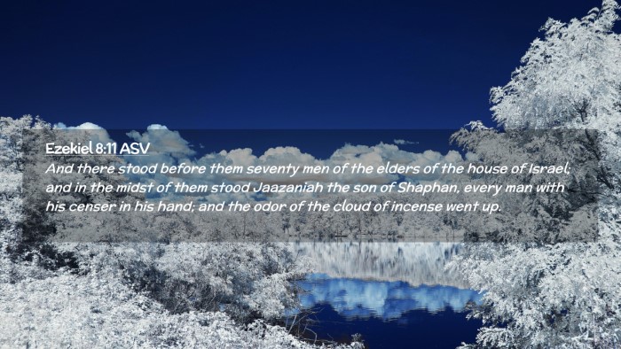 Picture 02 - Ezekiel 8:11 ASV Desktop Wallpaper - And there stood before them seventy men of the - Desktop Bible Verse Wallpaper