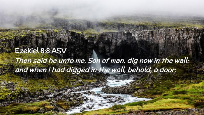 Picture 02 - Ezekiel 8:8 ASV Desktop Wallpaper - Then said he unto me, Son of man, dig now in the - Desktop Bible Verse Wallpaper