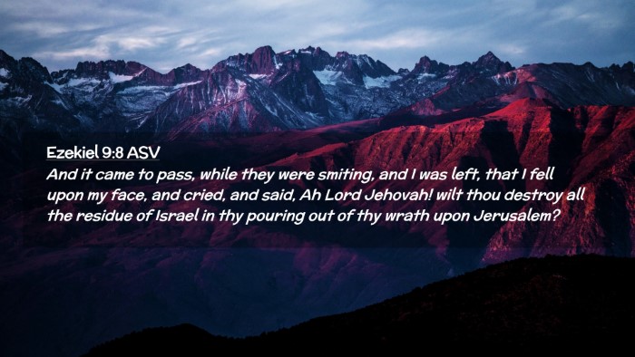 Picture 02 - Ezekiel 9:8 ASV Desktop Wallpaper - And it came to pass, while they were smiting, and - Desktop Bible Verse Wallpaper