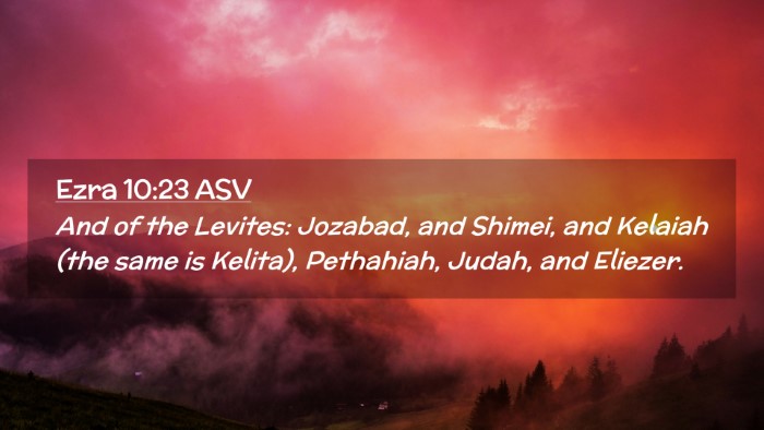 Picture 02 - Ezra 10:23 ASV Desktop Wallpaper - And of the Levites: Jozabad, and Shimei, and - Desktop Bible Verse Wallpaper