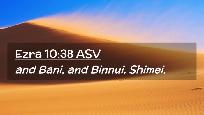 Picture 02 - Ezra 10:38 ASV Desktop Wallpaper - and Bani, and Binnui, - Desktop Bible Verse Wallpaper