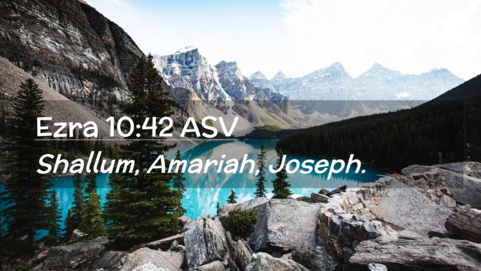 Picture 02 - Ezra 10:42 ASV Desktop Wallpaper - Shallum, Amariah, - Desktop Bible Verse Wallpaper