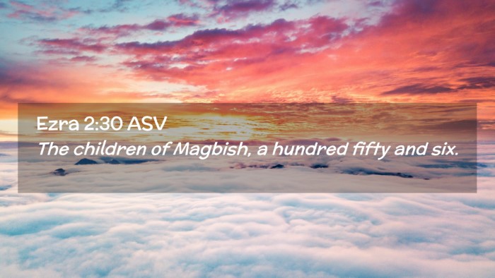 Picture 02 - Ezra 2:30 ASV Desktop Wallpaper - The children of Magbish, a hundred fifty and - Desktop Bible Verse Wallpaper