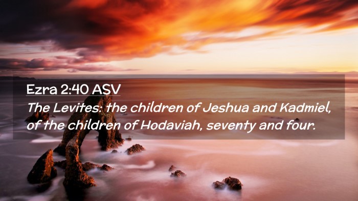 Picture 02 - Ezra 2:40 ASV Desktop Wallpaper - The Levites: the children of Jeshua and Kadmiel, - Desktop Bible Verse Wallpaper