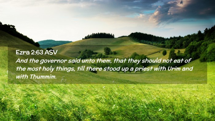 Picture 02 - Ezra 2:63 ASV Desktop Wallpaper - And the governor said unto them, that they should - Desktop Bible Verse Wallpaper