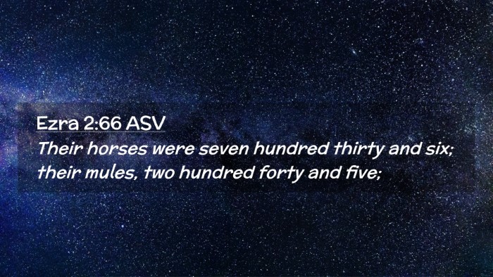 Picture 02 - Ezra 2:66 ASV Desktop Wallpaper - Their horses were seven hundred thirty and six; - Desktop Bible Verse Wallpaper