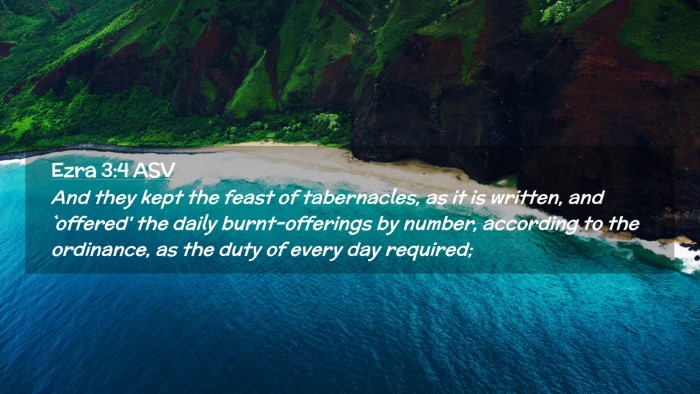 Picture 02 - Ezra 3:4 ASV Desktop Wallpaper - And they kept the feast of tabernacles, as it is - Desktop Bible Verse Wallpaper
