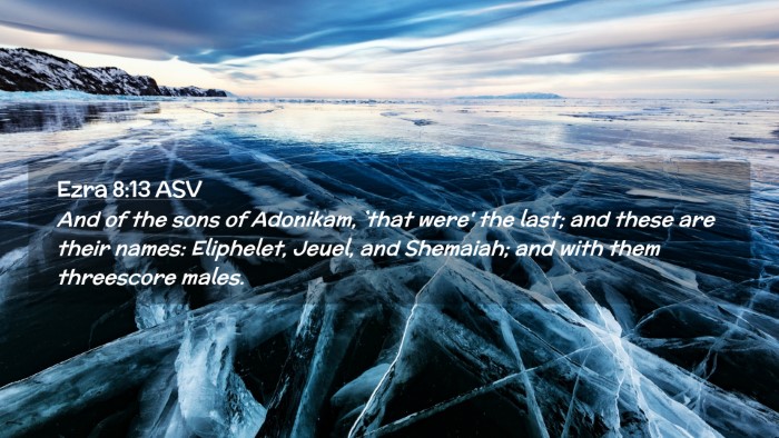 Picture 02 - Ezra 8:13 ASV Desktop Wallpaper - And of the sons of Adonikam, `that were' the - Desktop Bible Verse Wallpaper