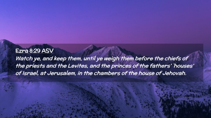 Picture 02 - Ezra 8:29 ASV Desktop Wallpaper - Watch ye, and keep them, until ye weigh them - Desktop Bible Verse Wallpaper