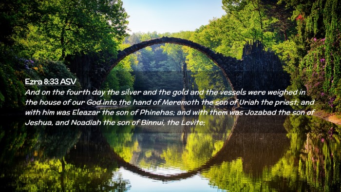 Picture 02 - Ezra 8:33 ASV Desktop Wallpaper - And on the fourth day the silver and the gold and - Desktop Bible Verse Wallpaper