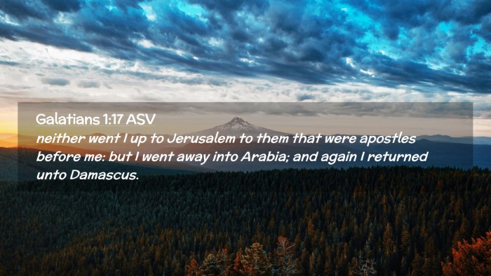 Picture 02 - Galatians 1:17 ASV Desktop Wallpaper - neither went I up to Jerusalem to them that were - Desktop Bible Verse Wallpaper