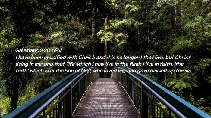 Picture 02 - Galatians 2:20 ASV Desktop Wallpaper - I have been crucified with Christ; and it is no - Desktop Bible Verse Wallpaper