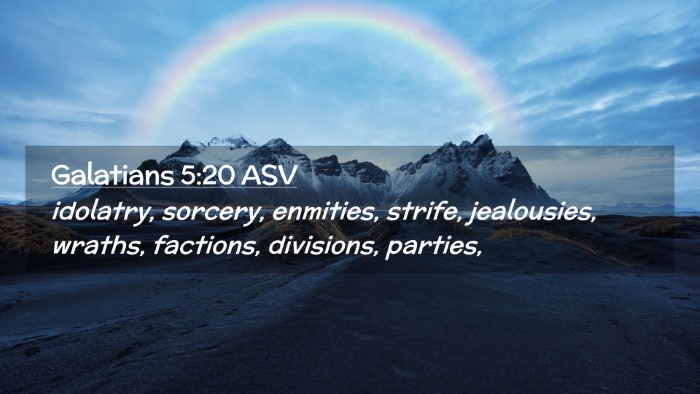 Picture 02 - Galatians 5:20 ASV Desktop Wallpaper - idolatry, sorcery, enmities, strife, jealousies, - Desktop Bible Verse Wallpaper