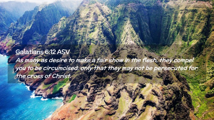 Picture 02 - Galatians 6:12 ASV Desktop Wallpaper - As many as desire to make a fair show in the - Desktop Bible Verse Wallpaper