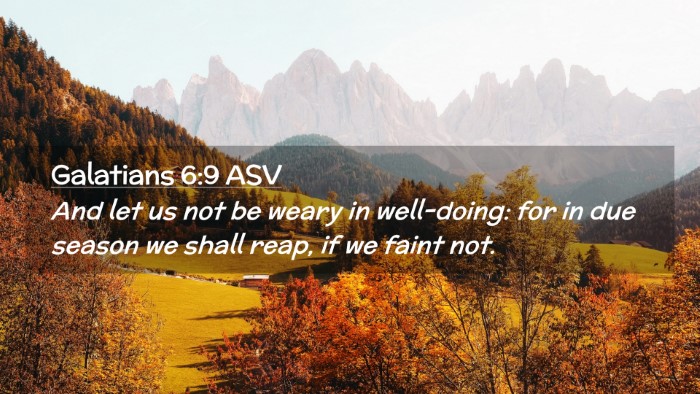Picture 02 - Galatians 6:9 ASV Desktop Wallpaper - And let us not be weary in well-doing: for in due - Desktop Bible Verse Wallpaper