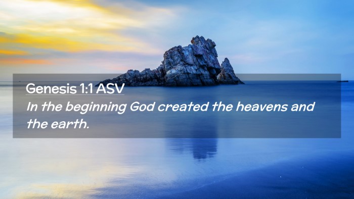 Picture 02 - Genesis 1:1 ASV Desktop Wallpaper - In the beginning God created the heavens and the - Desktop Bible Verse Wallpaper