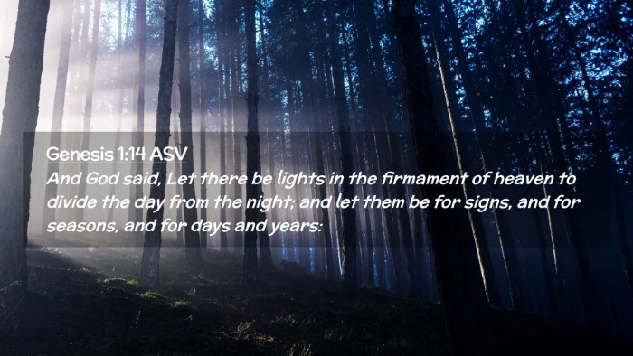 Picture 02 - Genesis 1:14 ASV Desktop Wallpaper - And God said, Let there be lights in the - Desktop Bible Verse Wallpaper