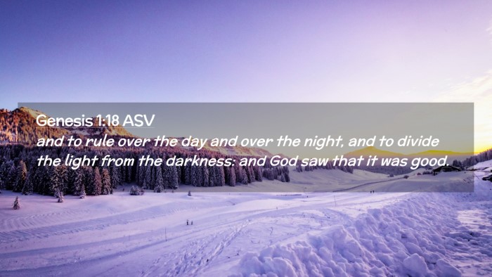 Picture 02 - Genesis 1:18 ASV Desktop Wallpaper - and to rule over the day and over the night, and - Desktop Bible Verse Wallpaper