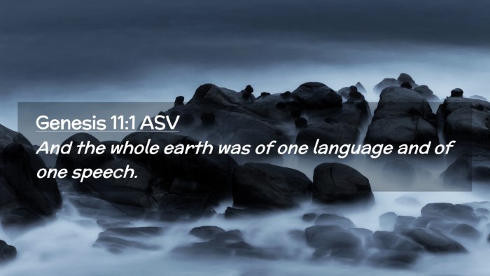 Picture 02 - Genesis 11:1 ASV Desktop Wallpaper - And the whole earth was of one language and of - Desktop Bible Verse Wallpaper