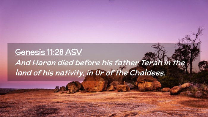 Picture 02 - Genesis 11:28 ASV Desktop Wallpaper - And Haran died before his father Terah in the - Desktop Bible Verse Wallpaper