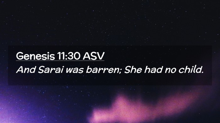 Picture 02 - Genesis 11:30 ASV Desktop Wallpaper - And Sarai was barren; She had no - Desktop Bible Verse Wallpaper