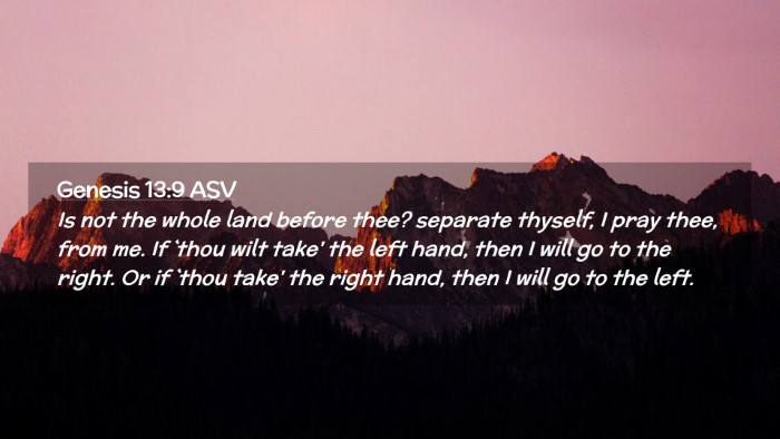 Picture 02 - Genesis 13:9 ASV Desktop Wallpaper - Is not the whole land before thee? separate - Desktop Bible Verse Wallpaper
