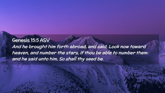 Picture 02 - Genesis 15:5 ASV Desktop Wallpaper - And he brought him forth abroad, and said, Look - Desktop Bible Verse Wallpaper